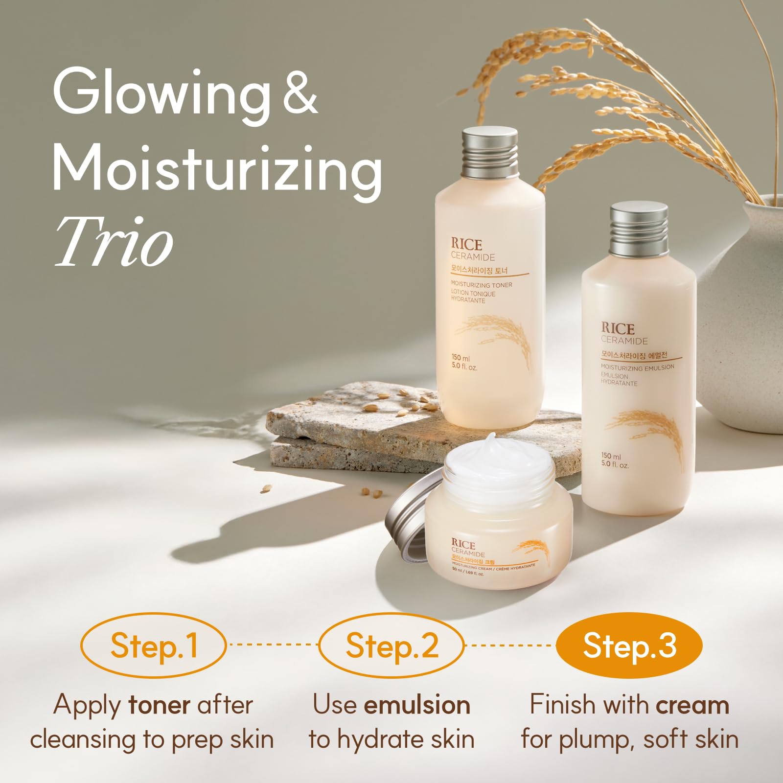 Tecnología nano en Rice Ceramide Cream para mejor absorción de nutrientes