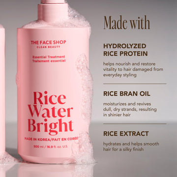 Envase elegante de The Face Shop Rice Water Bright, listo para colocar.