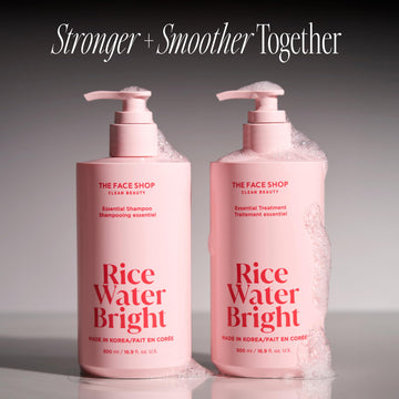 Uso diario recomendado de The Face Shop Rice Water Bright para cabello seco.
