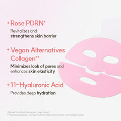 The Face Shop Rose PDRN Aplicación hidrogel translúcida durante uso