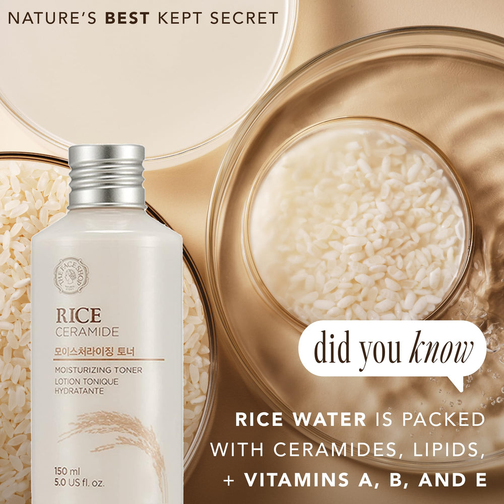 The Face Shop tónico con nanotecnología de ceramidas para absorción mejorada.