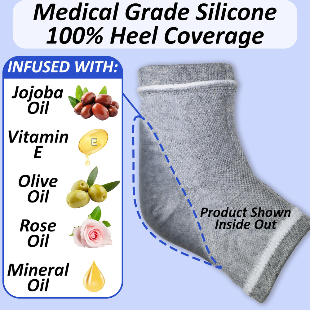 The Foot Medic detalle silicona médica para protección y reparación suave del talón.