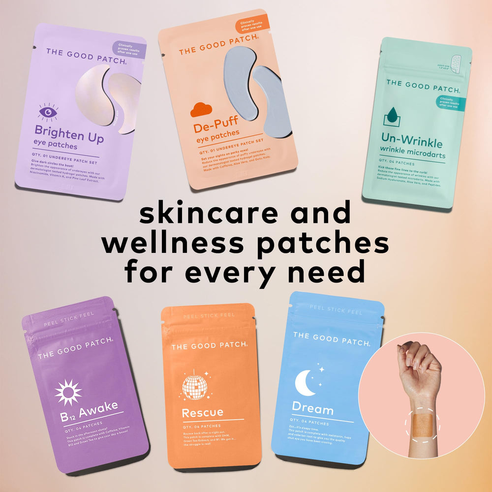 The Good Patch Skincare, utilisation rapide, rituel express autour des yeux.