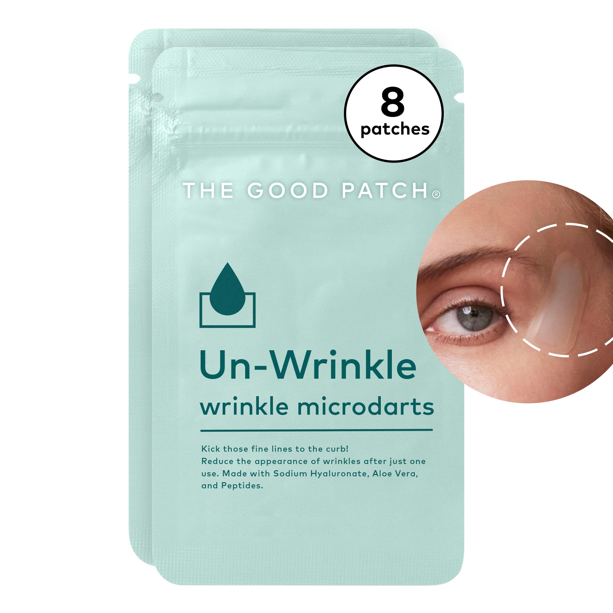 The Good Patch Skincare, boîte 8 patchs, pratique et portable.