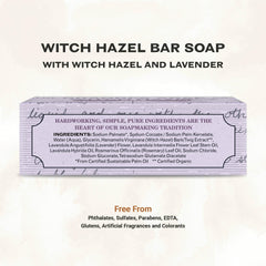 The Grandpa Soap Company barra-jabon-ingredientes-hamamelis-y-lavanda: tono natural y aromas calmantes.