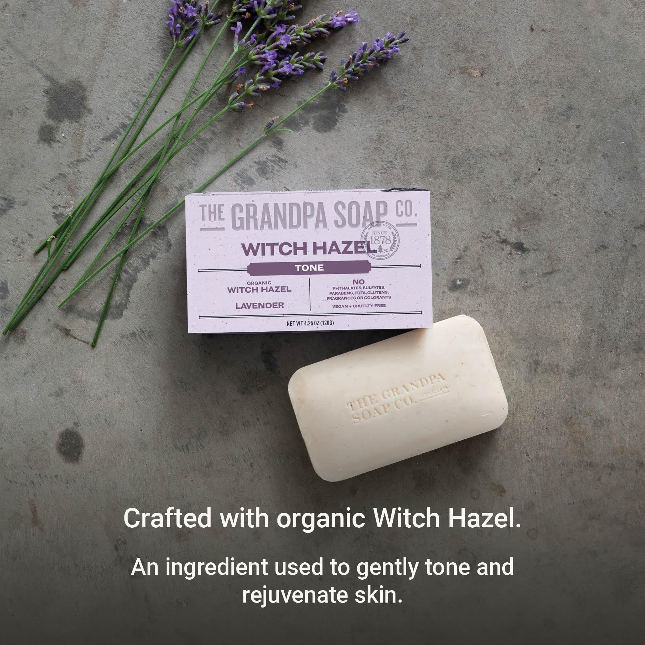 The Grandpa Soap Company barra-jabon-vegano-sin-crueldad: fórmula ética y limpia.