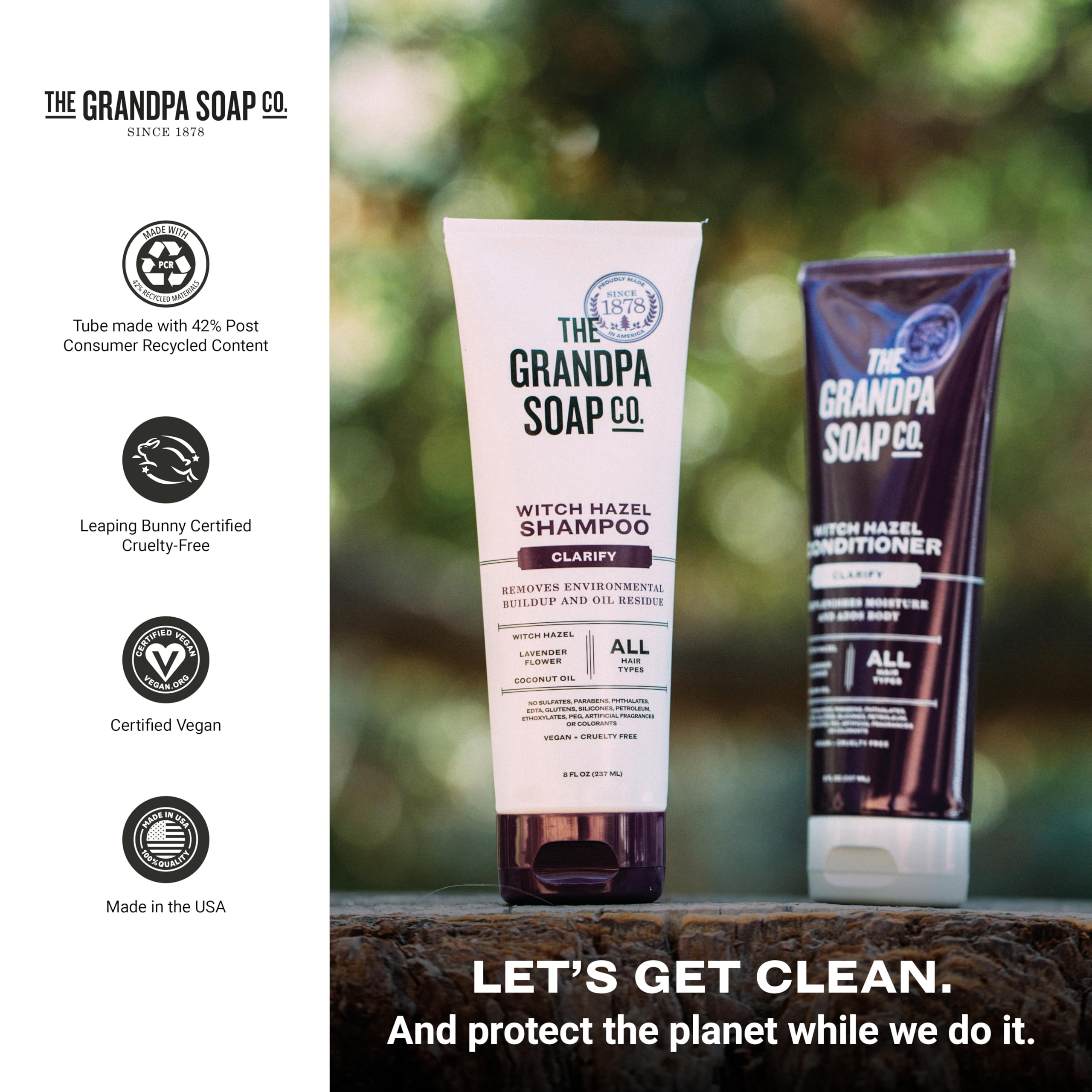 The Grandpa Soap Company aroma lavanda, etiqueta visible, experiencia sensorial suave.
