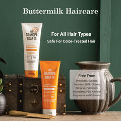 Aplicación suave del acondicionador Buttermilk para desenredar el cabello