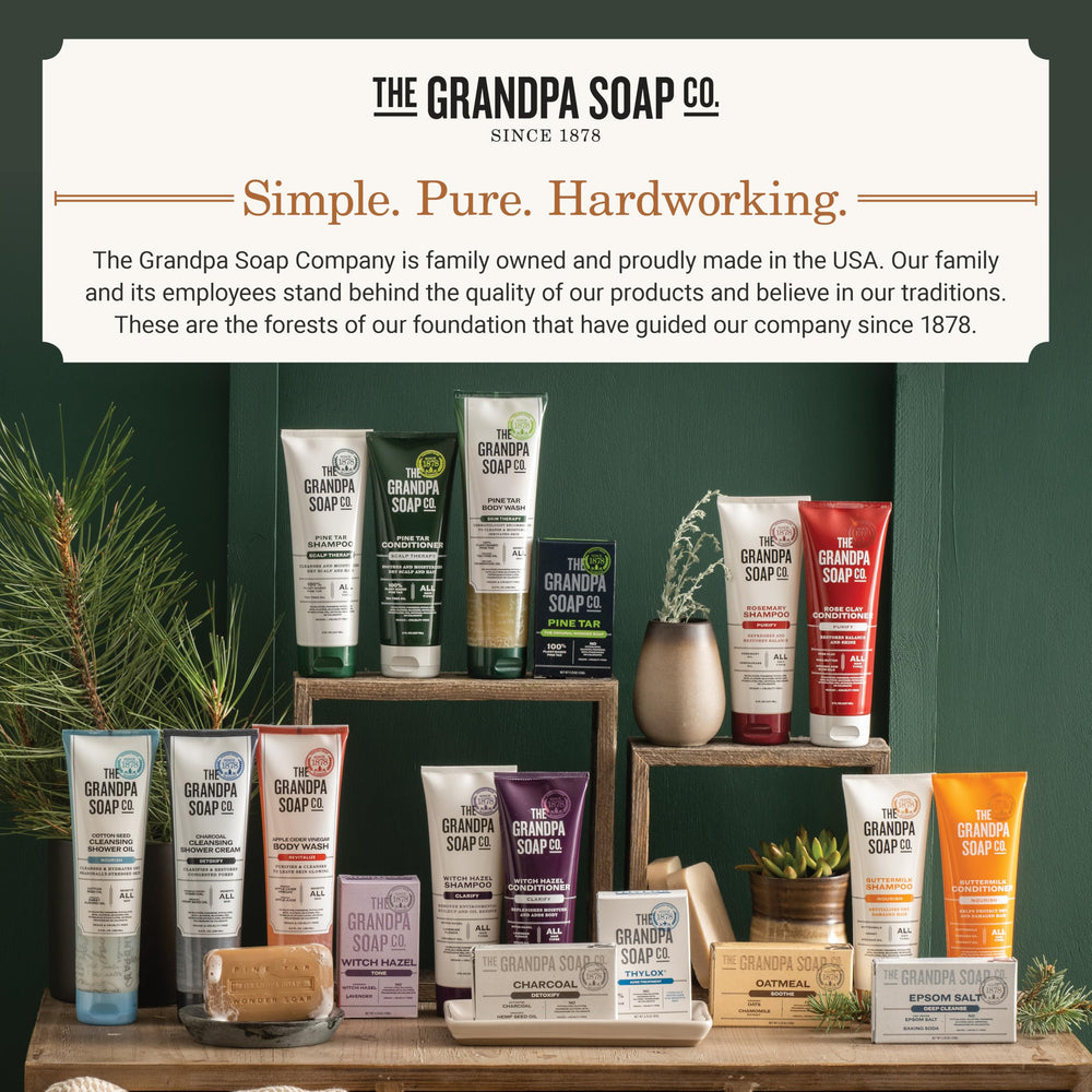 Presentación y empaque del Jabón Tar de Pino The Grandpa Soap Company