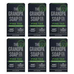 The Grandpa Soap Company Jabon Tar de Pino en Barra frente, limpieza y aroma amaderado.