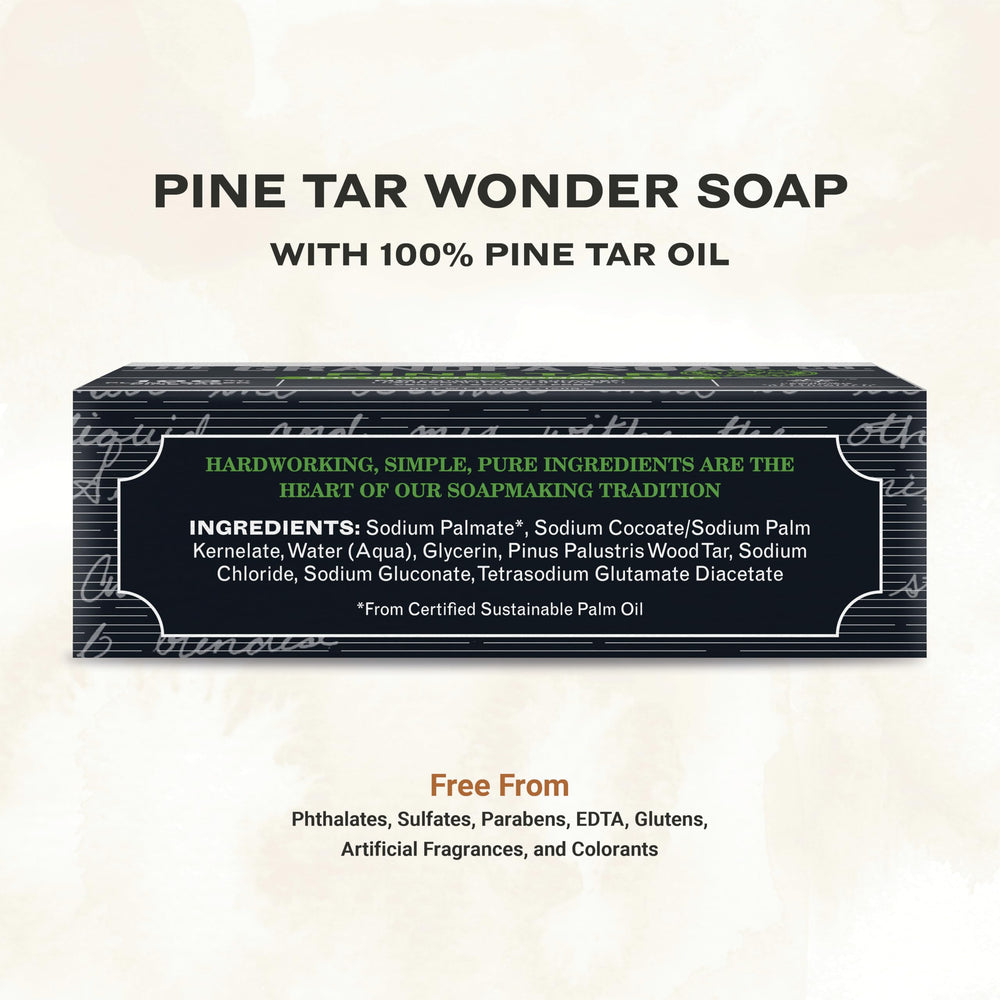 The Grandpa Soap Company Jabon Tar de Pino en Barra uso facial para piel sensible.
