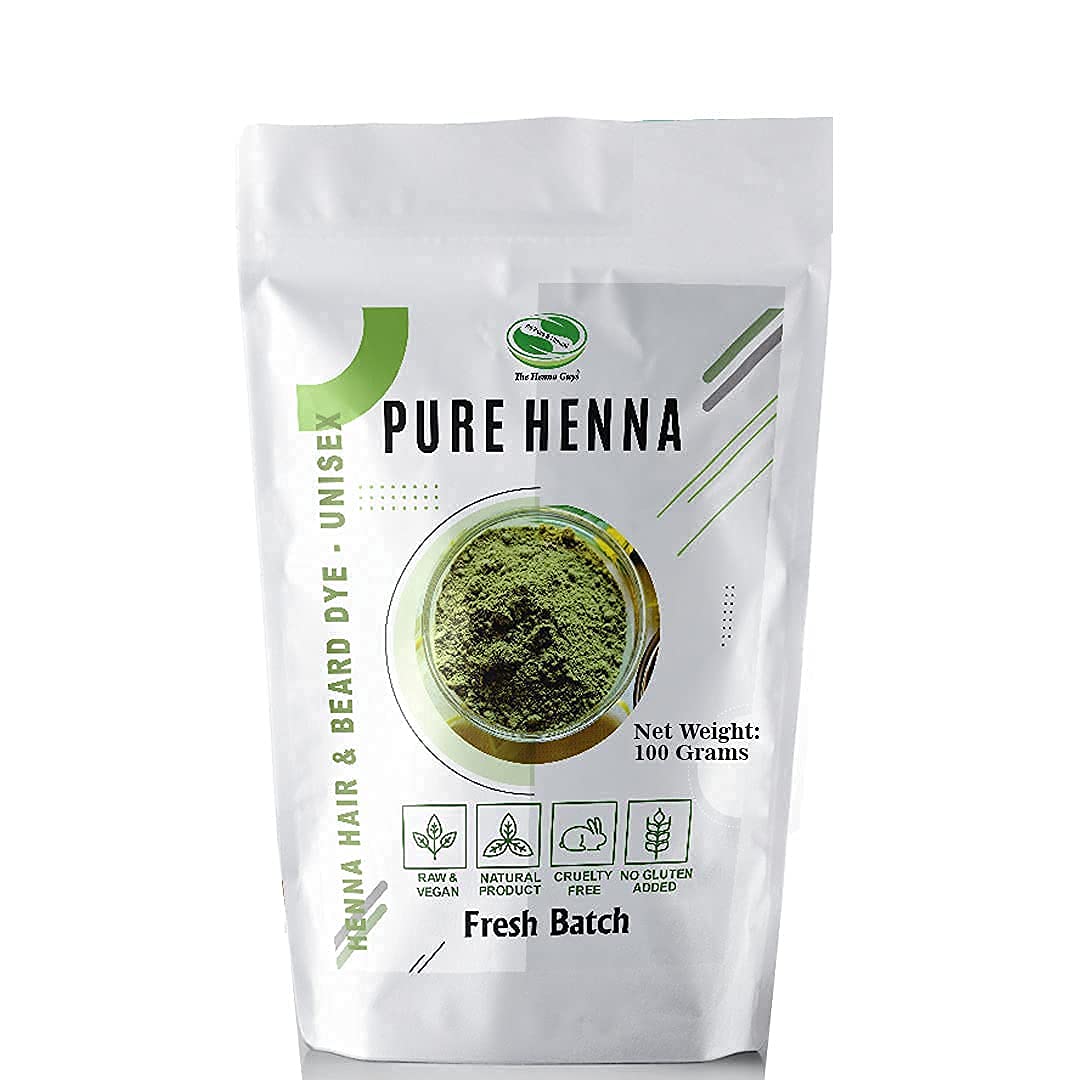 The Henna Guys Polvo henna rojo 100 g para coloración natural del cabello.