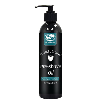 The Henna Guys pre-shave oil, botella con tapa vertedora para un afeitado suave.