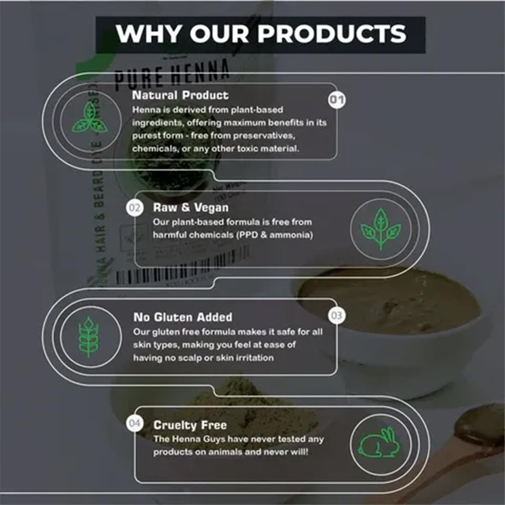 The Henna Guys triple-cloth sifted paste for smooth application.