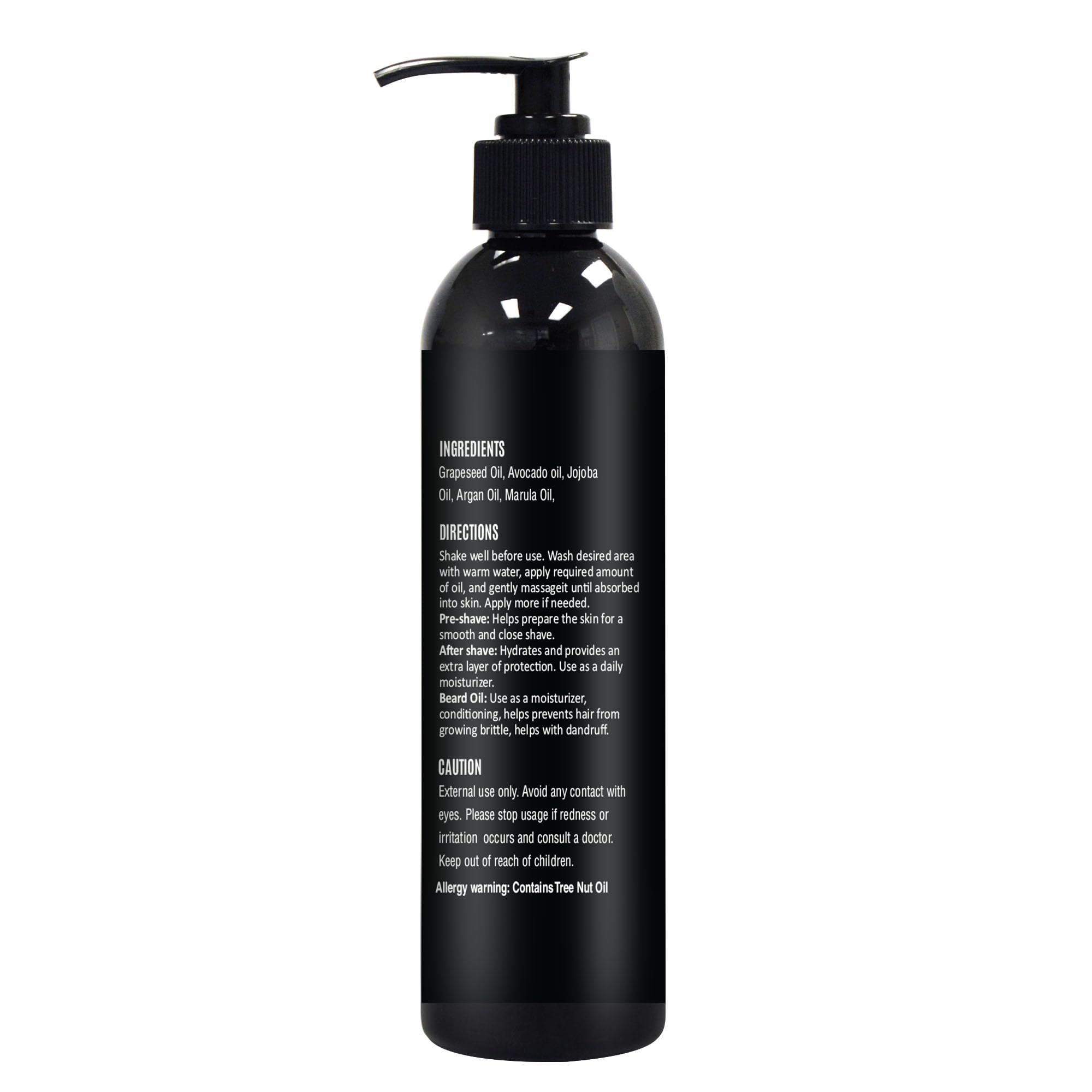 Unscented pre-shave oil packaging designed for sensitive skin.