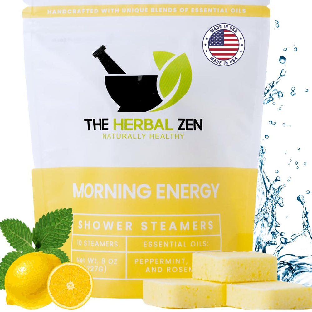 The Herbal Zen bomba de ducha amanecer mentolada con limón para despertar los sentidos.