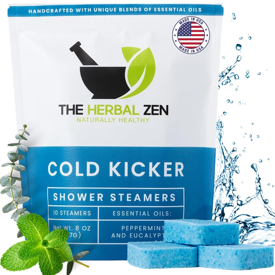 The Herbal Zen bombas de ducha Frío Kicker empaque elegante para regalo