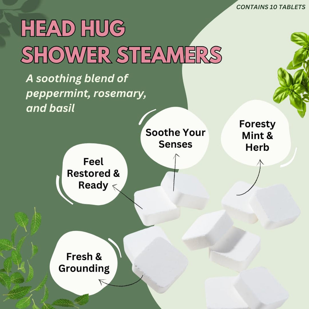 The Herbal Zen Head Hug Shower Steamer: aroma a menta para despertar sensaciones.