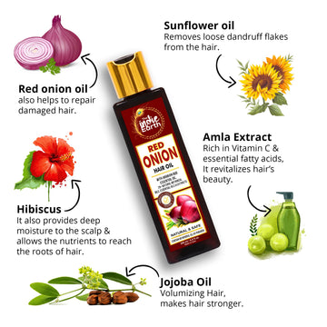 In-use shot on scalp during a nourishing application of The Indie Earth Red Onion Hair Growth Oil.