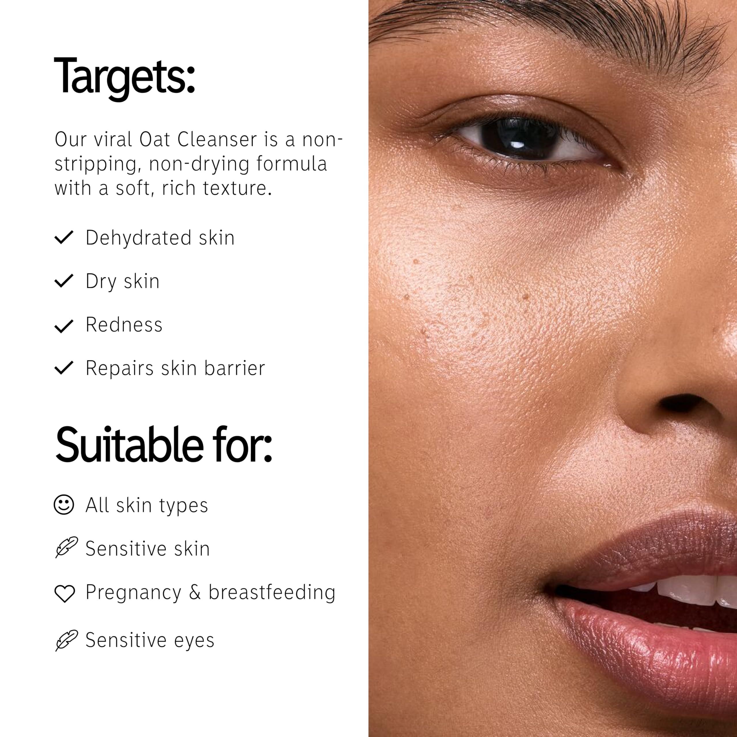 The INKEY List Oat Cleansing Balm aplica en el rostro para un masaje suave y efectivo.