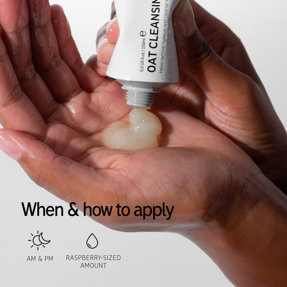 The INKEY List Oat Cleansing Balm masajes faciales para quitar SPF y maquillaje sin resecar.
