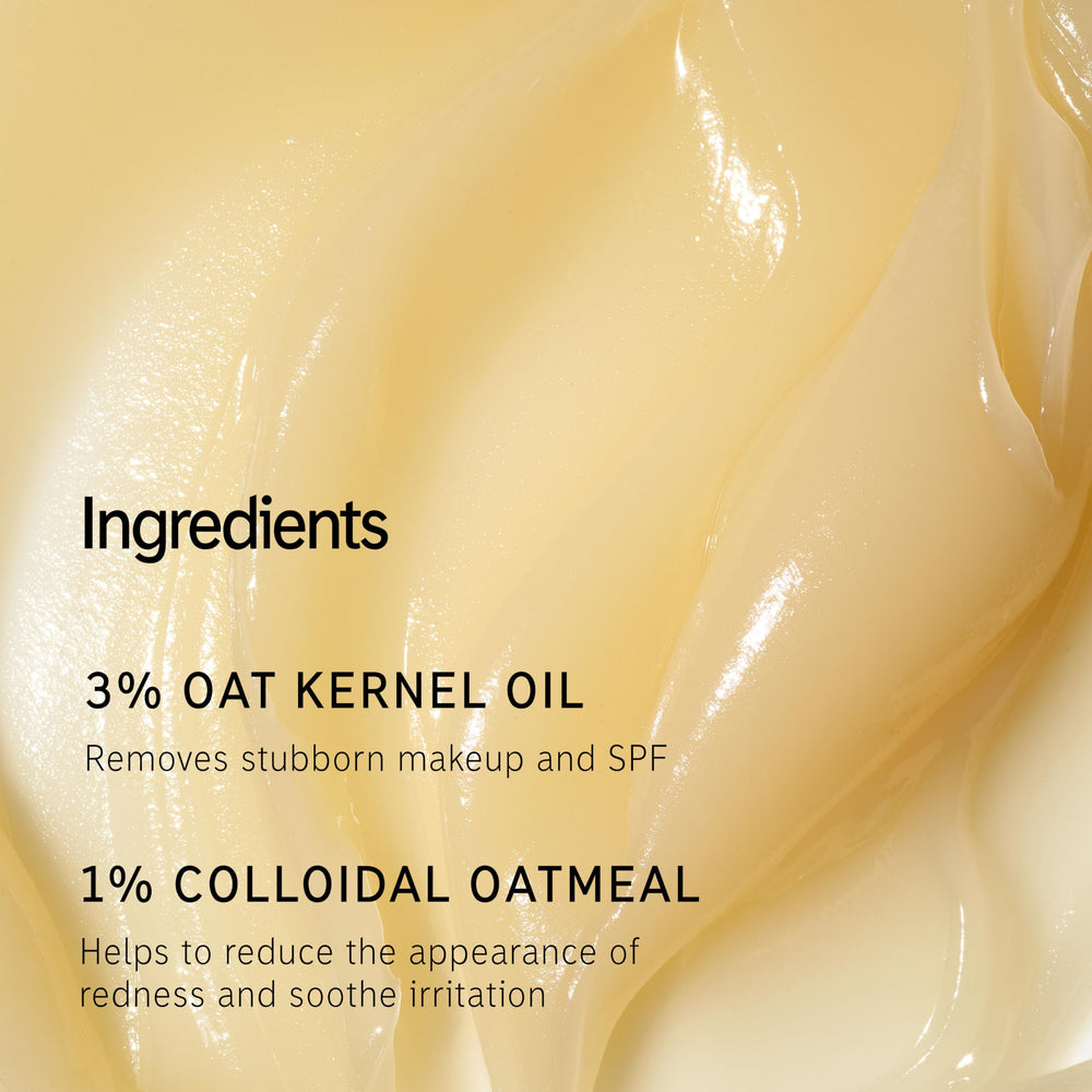 The INKEY List Oat Cleansing Balm ayuda a reducir el enrojecimiento con avena coloidal.