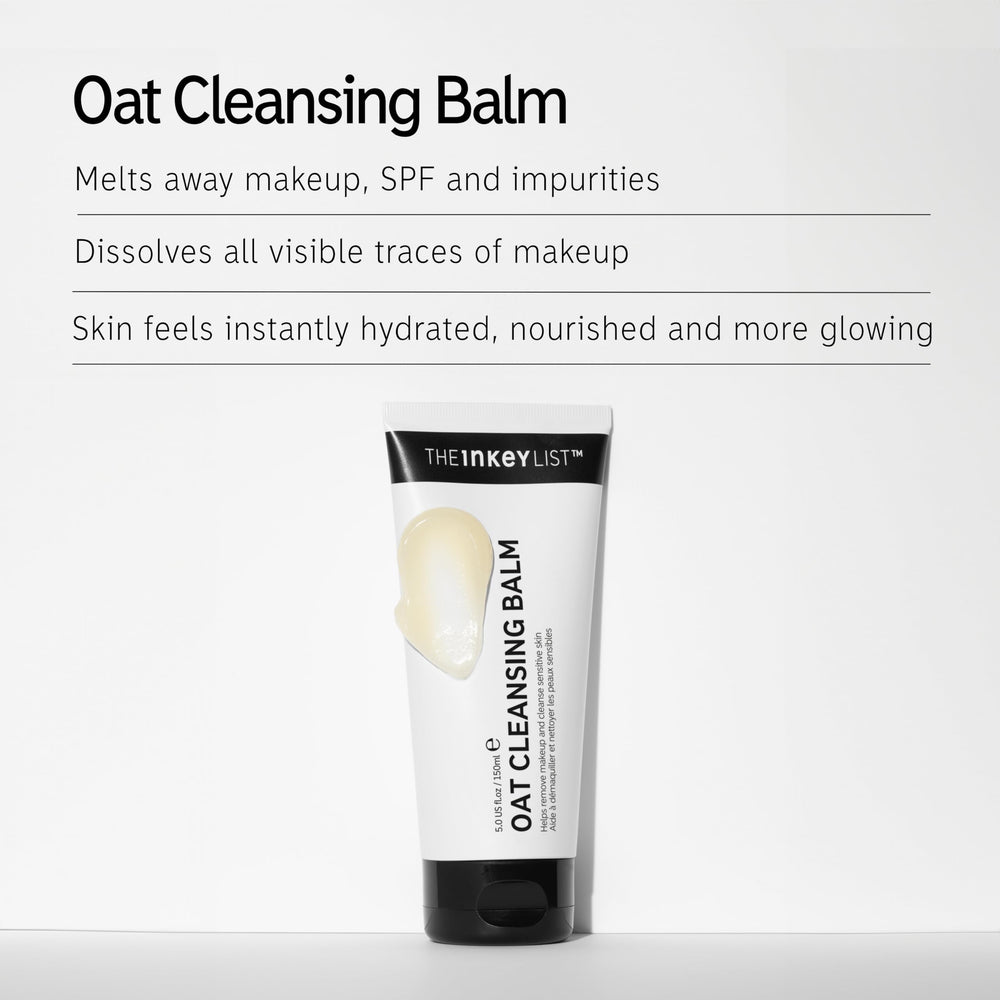 The INKEY List Oat Cleansing Balm texture cremosa para desmaquillar sin irritar la piel.