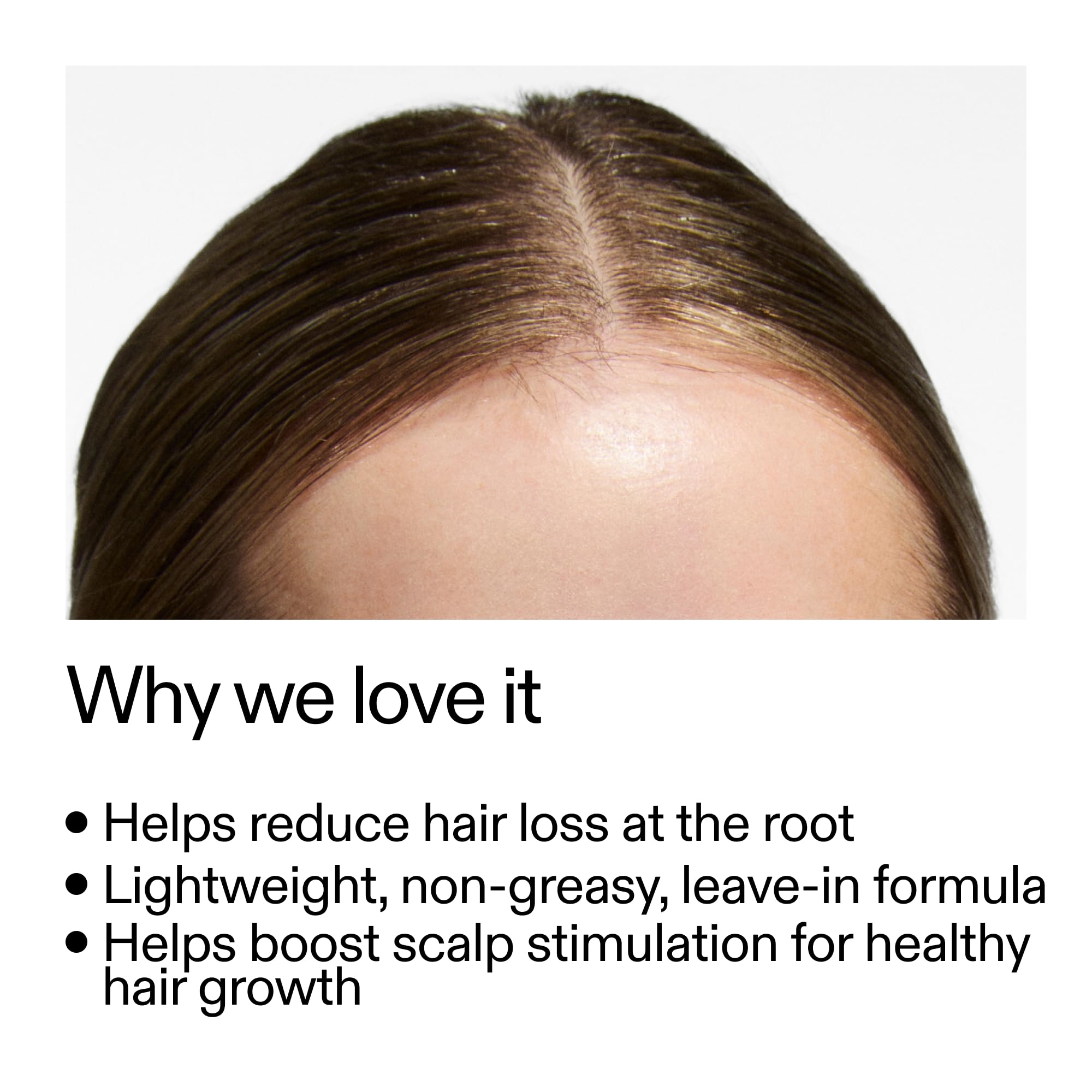 The INKEY List scalp treatment being massaged into the scalp.