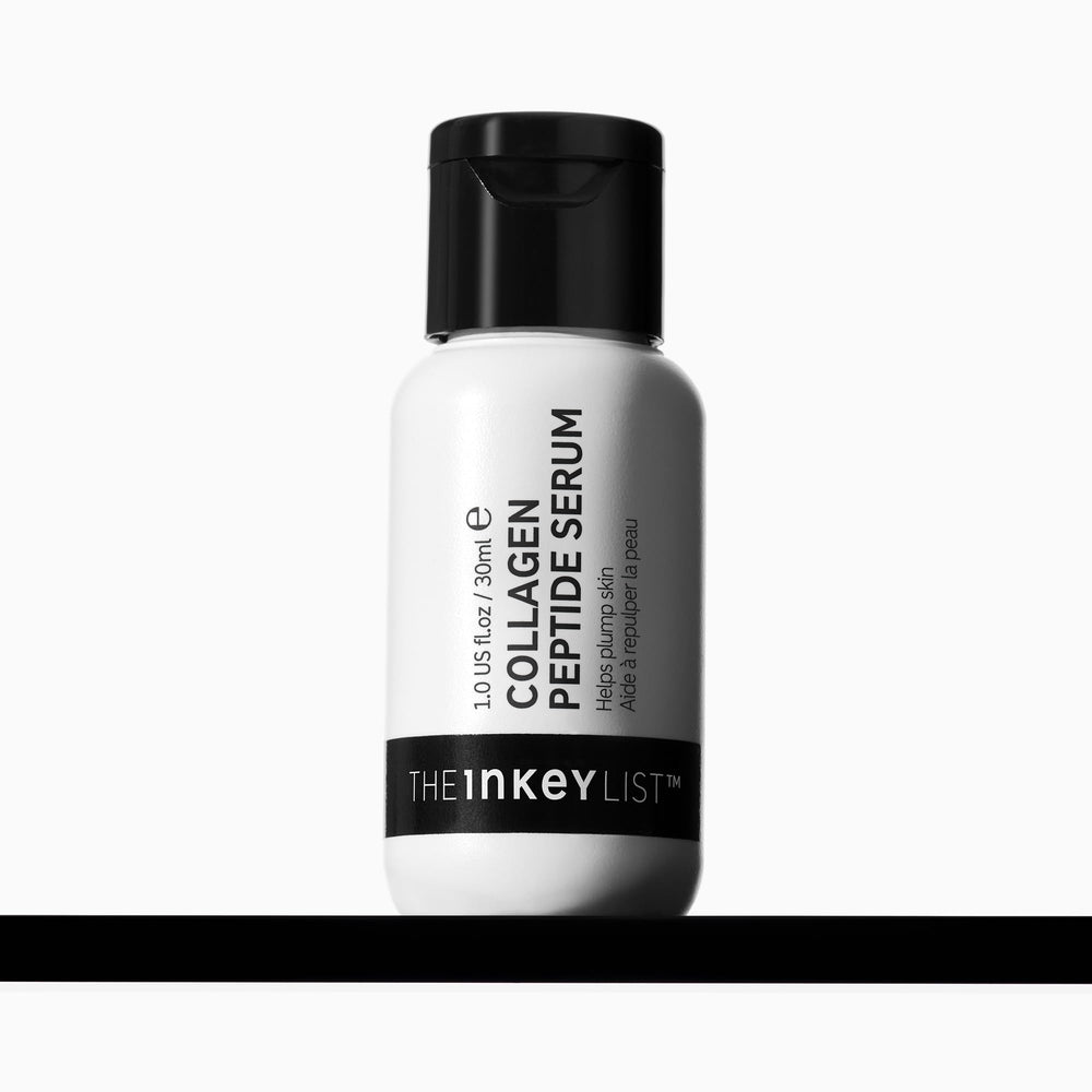 The INKEY List sérum de colágeno, frasco visible para hidratación suave