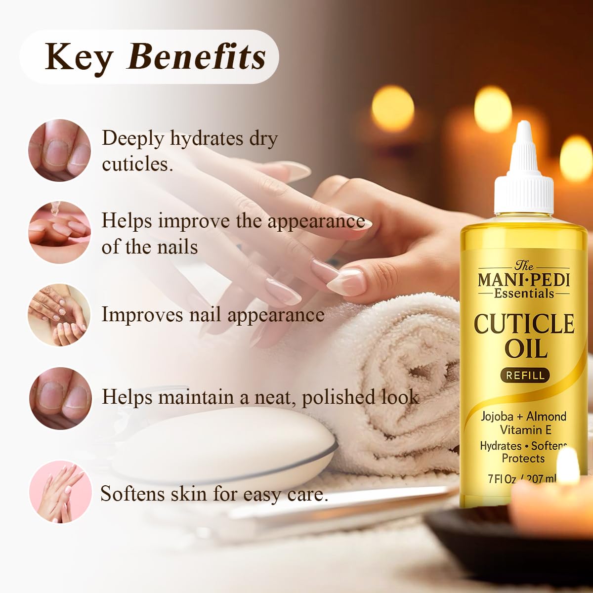 The Mani Pedi Essentials bote 7 onzas para uso diario en casa
