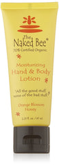 Loción corporal The Naked Bee en envase, textura suave para piel seca y bien hidratada.