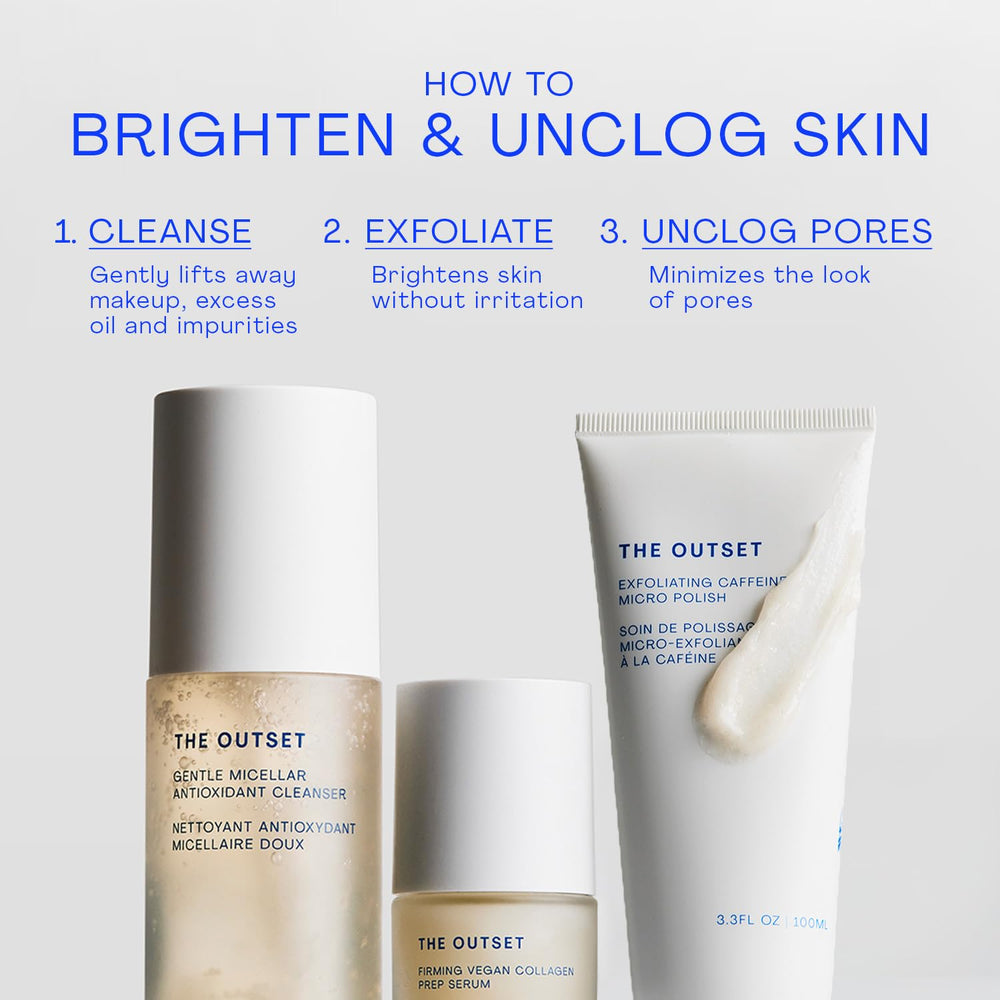 The Outset Exfoliating Caffeine Micro Polish, cafeína que despierta la piel por la mañana.
