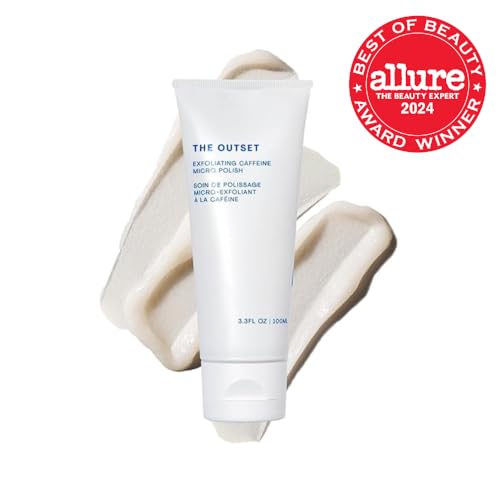 The Outset Exfoliating Caffeine Micro Polish, exfoliación suave para piel sensible.