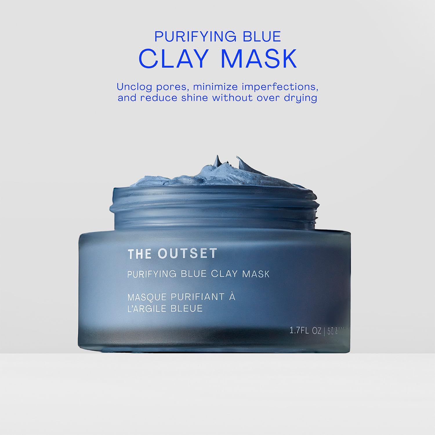Purifie les pores avec The Outset argile bleue et maintient l'hydratation