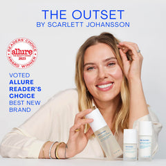 The Outset envase minimalista facilita la rutina de cuidado.