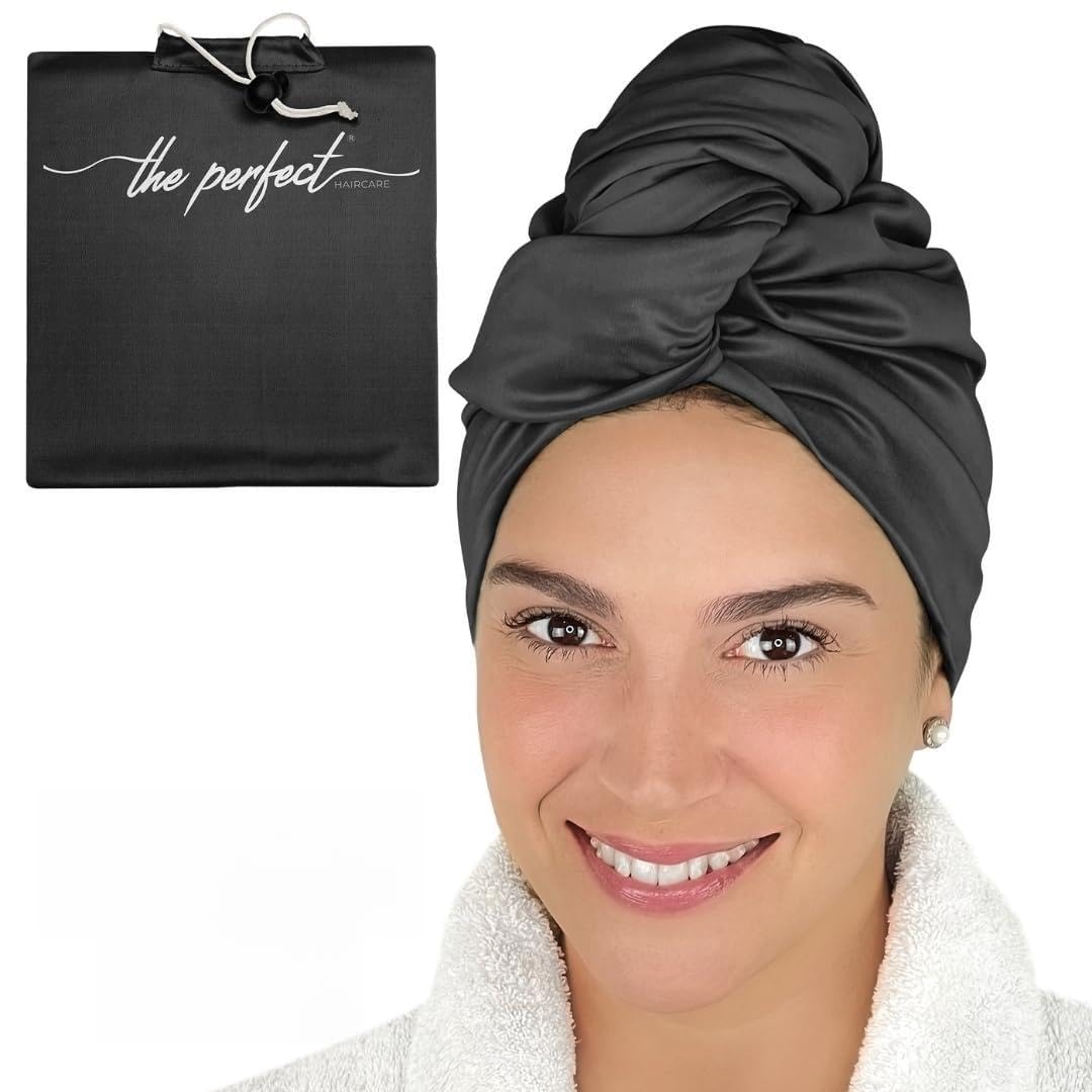 THE PERFECT HAIRCARE toalla de microfibra absorbente para secado rápido y menos frizz.