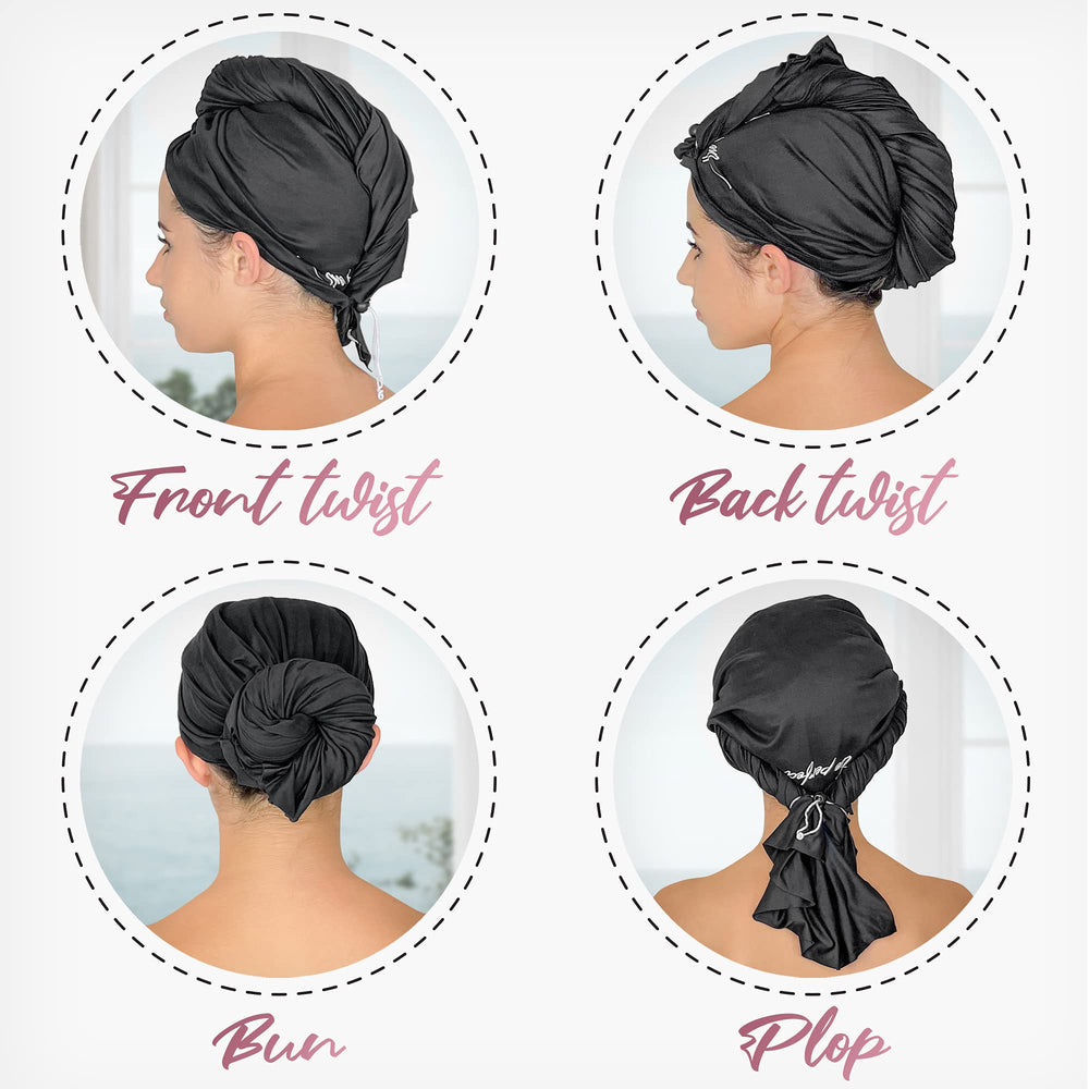 THE PERFECT HAIRCARE toalla de microfibra para extensiones, reduce daños y enredos.
