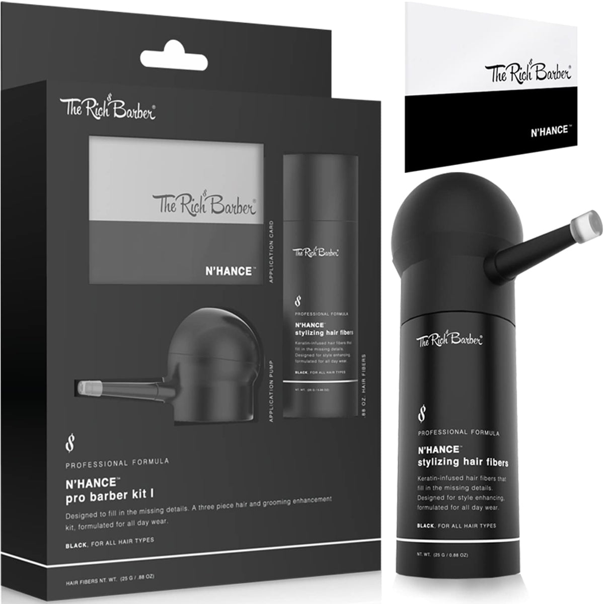 The Rich Barber N'Hance Pro Barber Kit I kit completo para acabado profesional de cabello y barba.