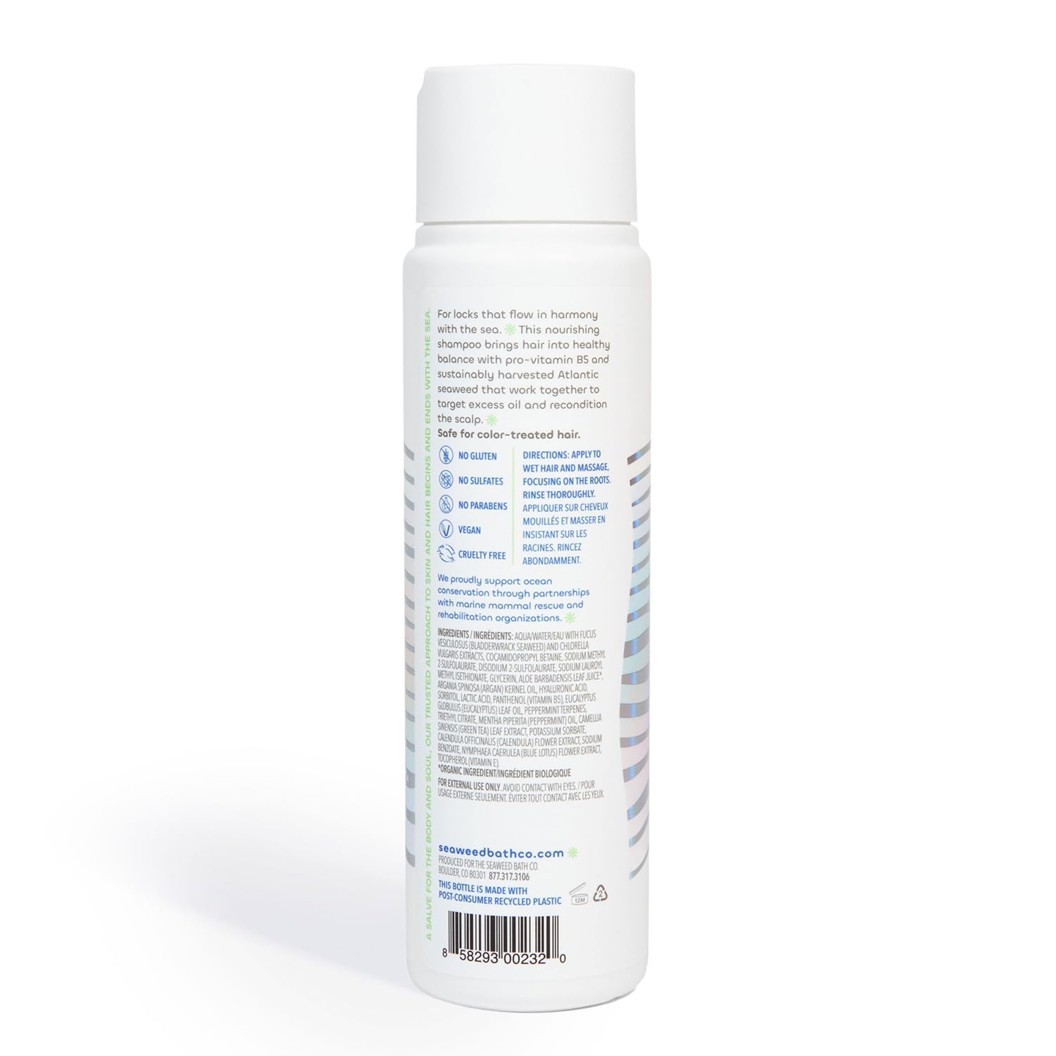 Seaweed Bath Co. Balance envase plástico reciclado 50% opción sostenible