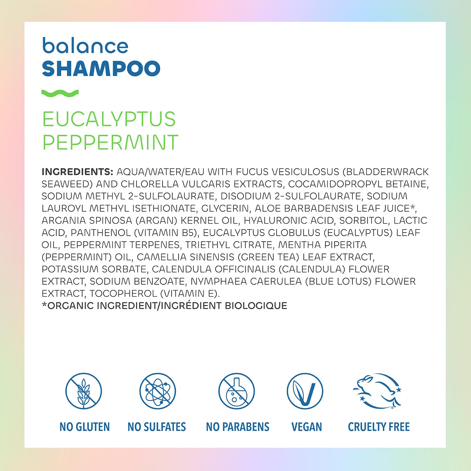 Seaweed Bath Co. Balance ingredientes con alga marina nutrición suave del cuero cabelludo