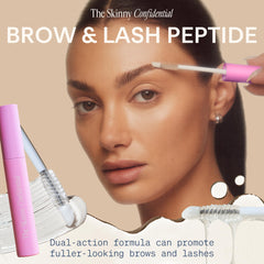 Utilisation de la brosse The Skinny Confidential Brow Peptide pour sourcils