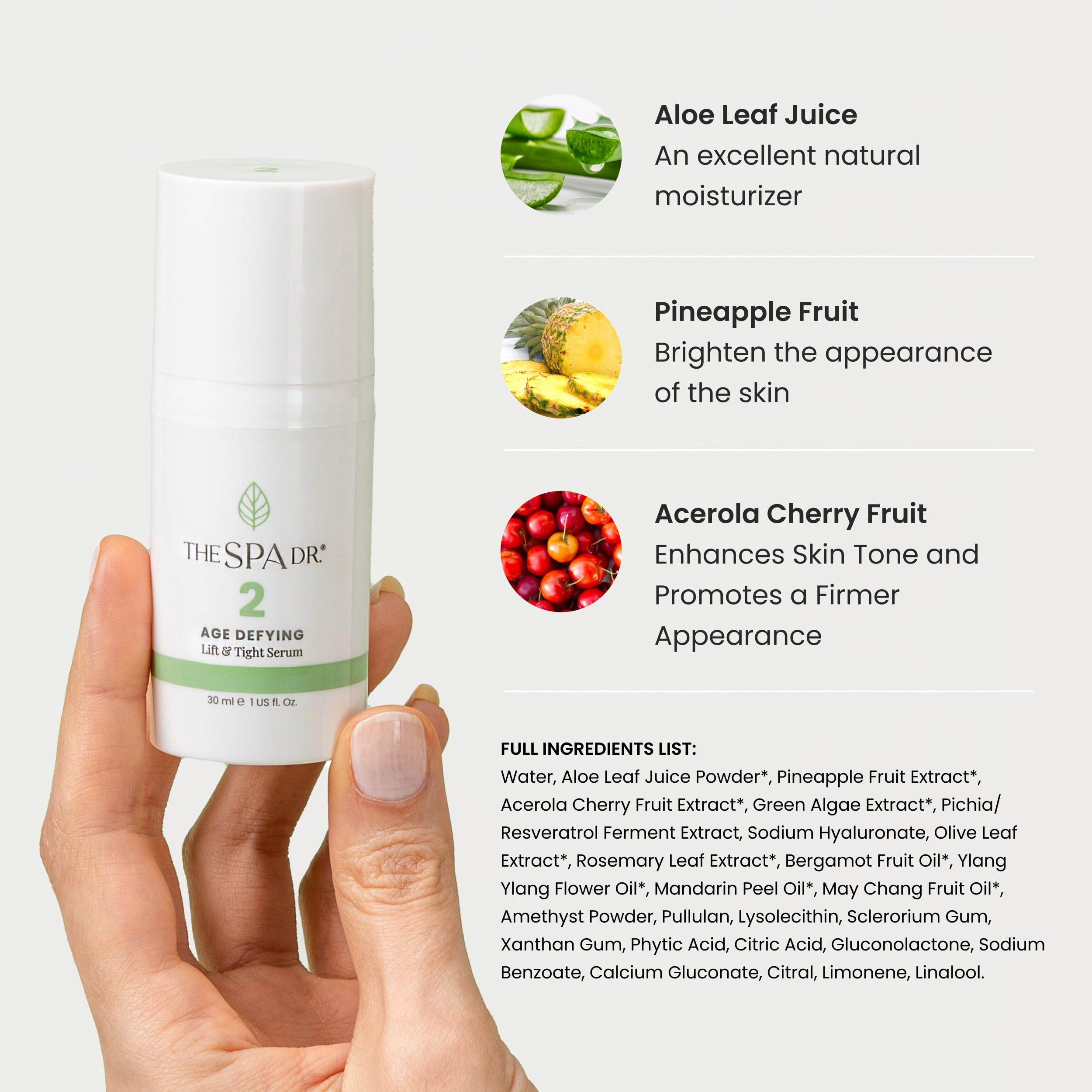 The Spa Dr. Sérum antioxidante, aplicación con las manos para una absorción suave.