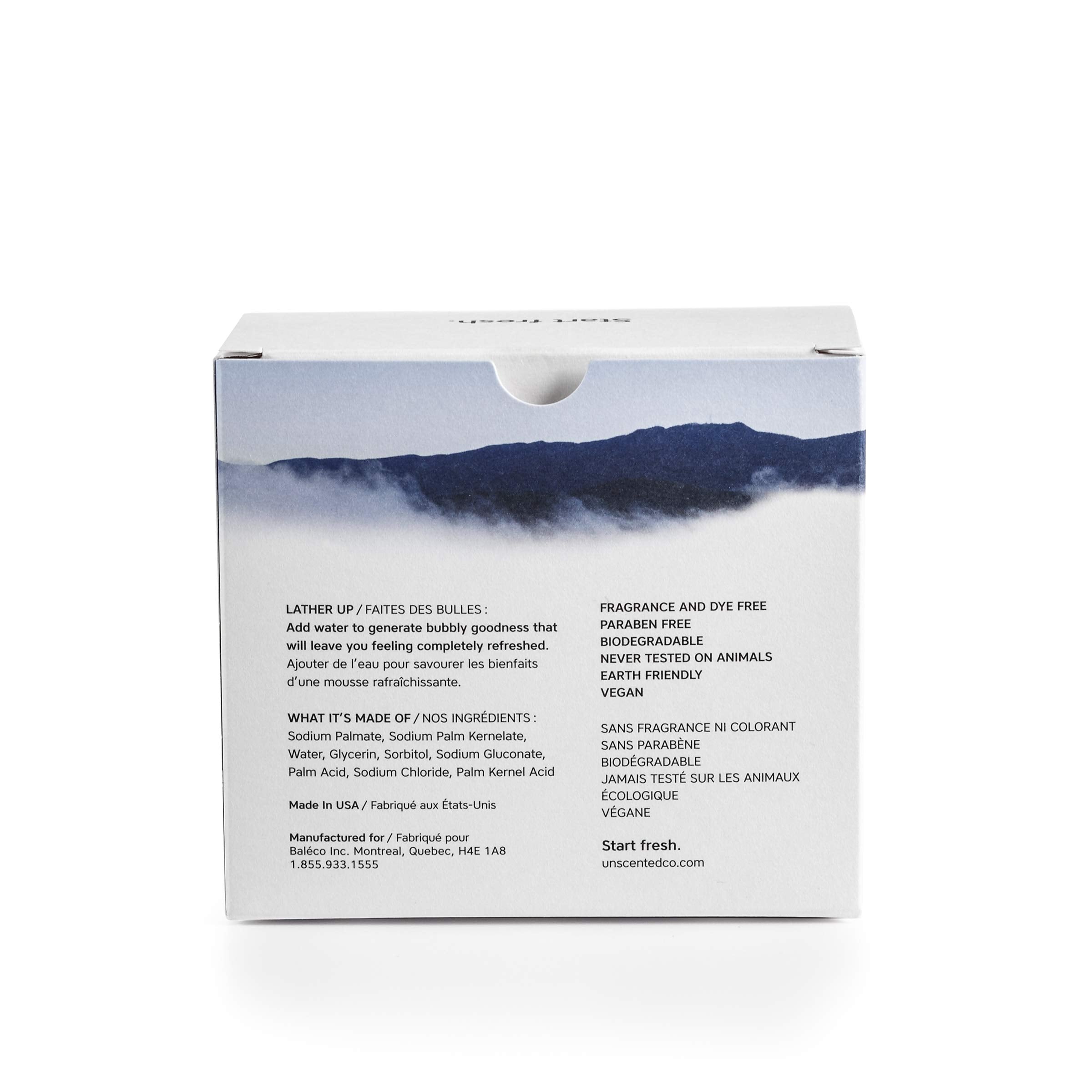 The Unscented Company empaque barra-jabon-sin-fragancia para piel sensible