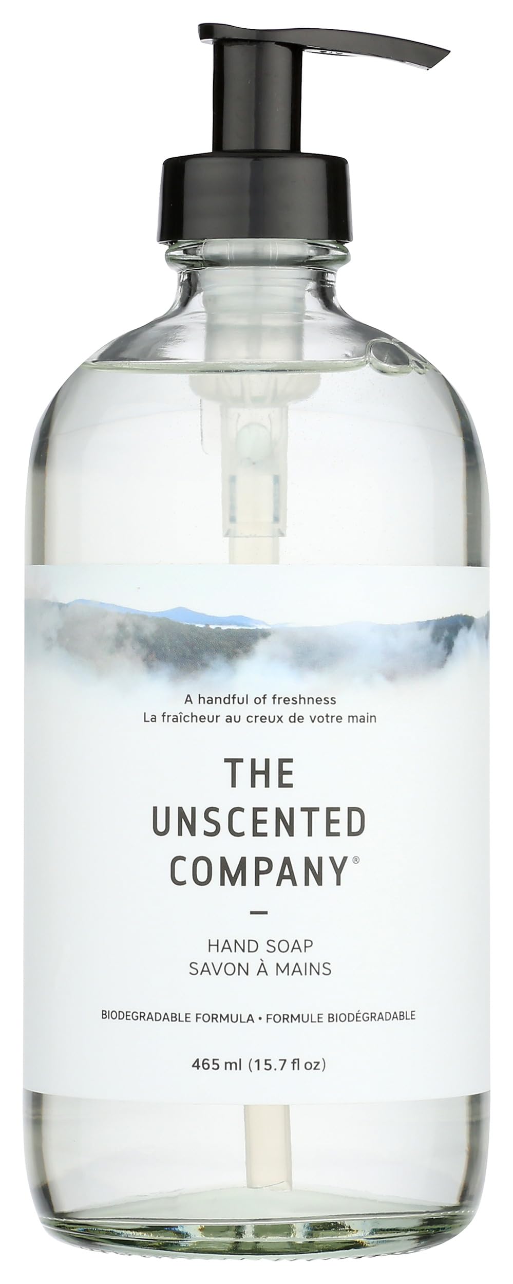 The Unscented Company jabón manos líquido 465ml, uso diario para limpieza suave.