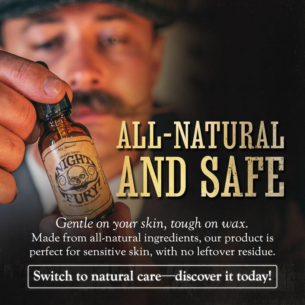 THE VINTAGE GROOMING CO. Night Fury textura ligera ayuda a limpiar bigote y barba