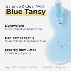 The Yellow Bird con Tansy Azul aporta claridad y reduce rojez.