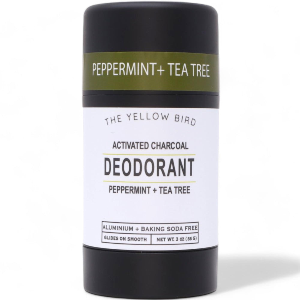 The Yellow Bird desodorante natural, barra 3oz, protección duradera sin aluminio.