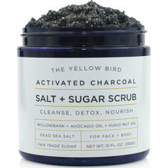 The Yellow Bird exfoliante con carbón activado para la cara, limpia poros y deja piel suave.