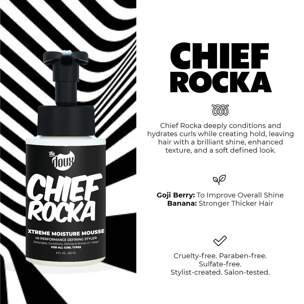 The Doux Chief Rocka definición de rizo sin frizz y brillo