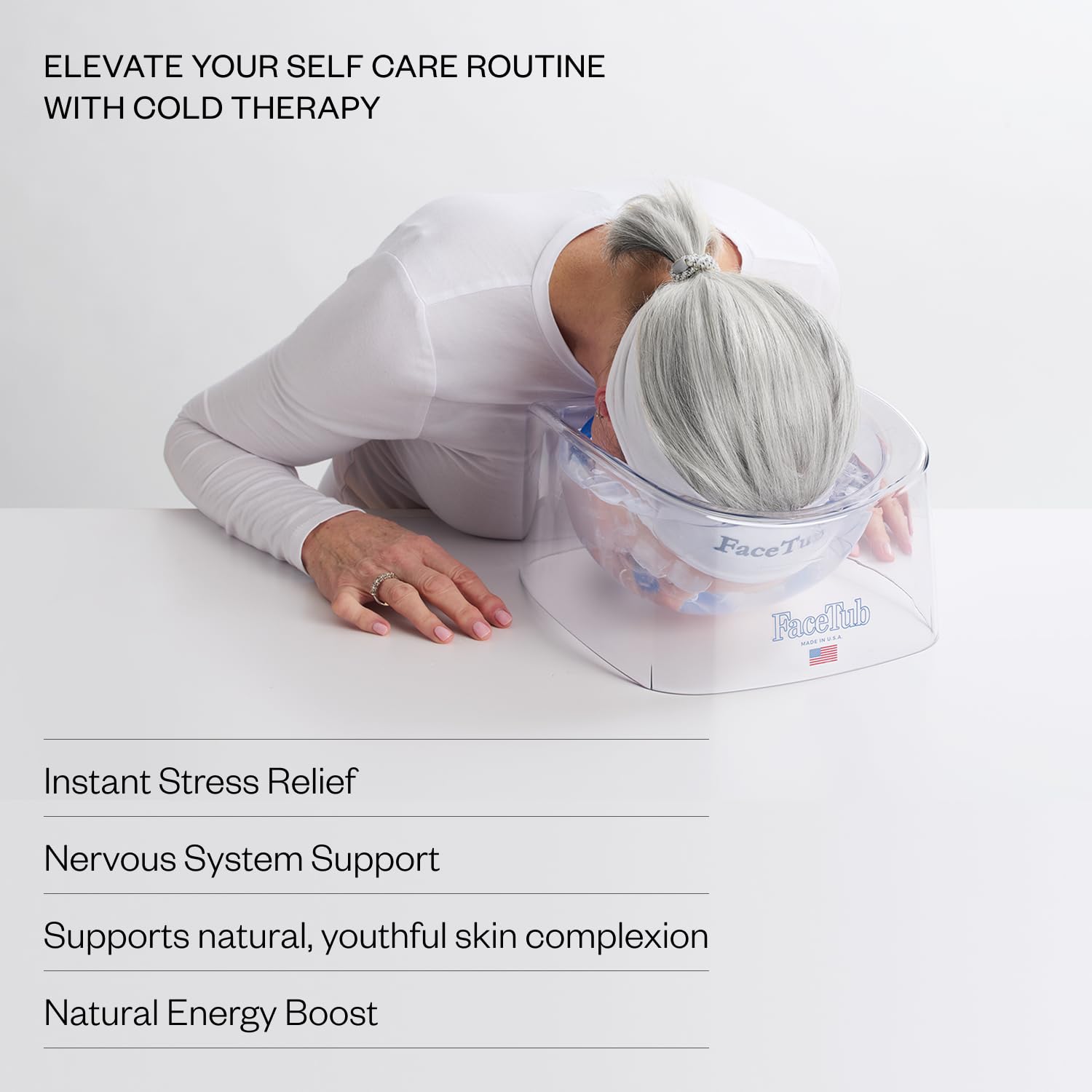 The FaceTub système respiration intégré facilite la pratique et favorise la détente.